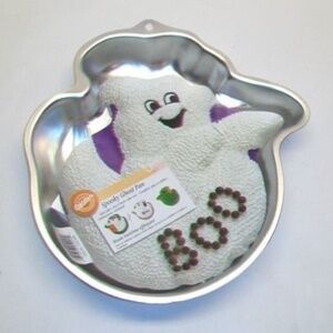 Vintage 2003 Wilton Aluminum Ghost Cake Pan Halloween Jello Mold